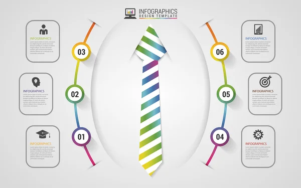 De moderne zakenwereld infographic concept. Zakenman. Vector afb — Stockvector