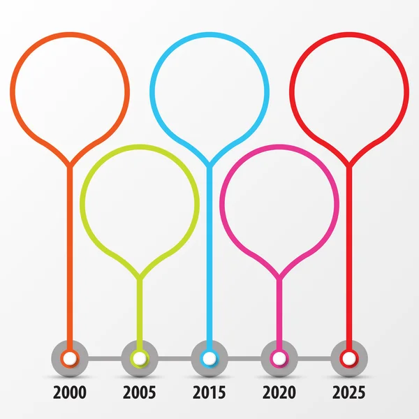 Infographics timeline. Πρότυπο σύγχρονης σχεδίασης. Vector εικονογράφηση — Διανυσματικό Αρχείο