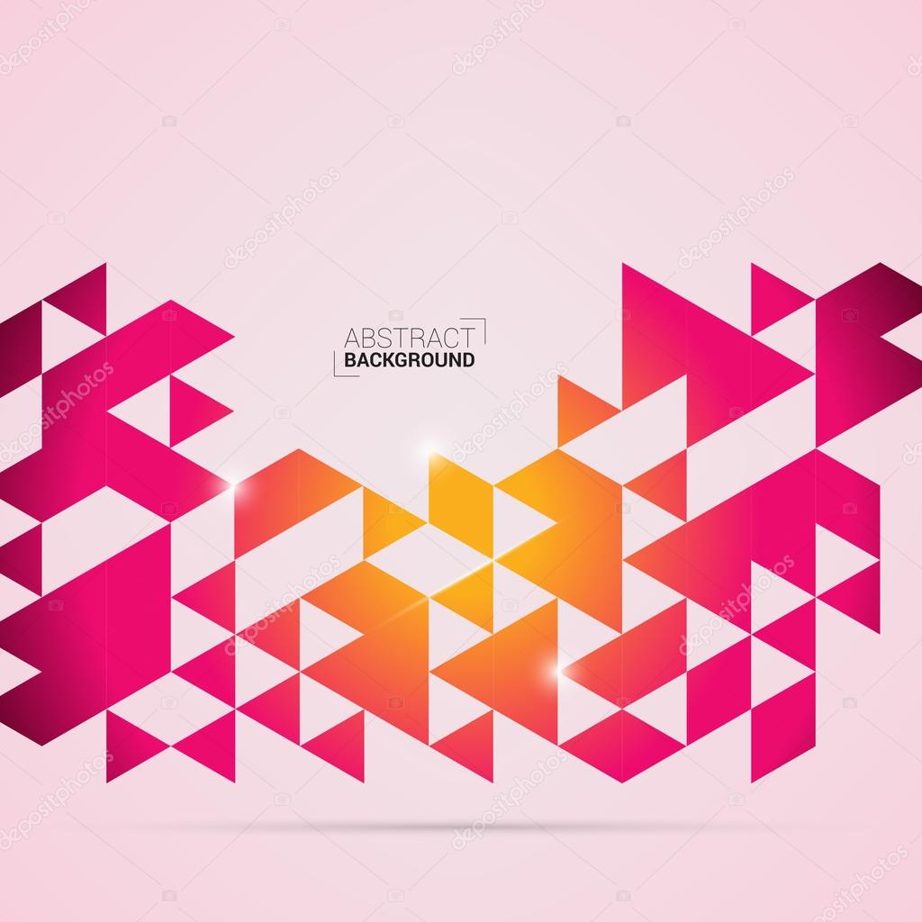 Triangular abstract background. Creative design templates. Vector