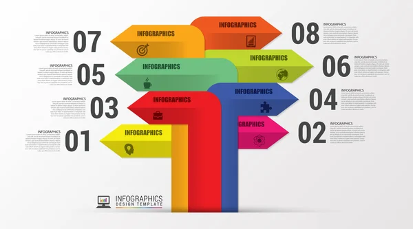 Une autre voie. Infographies avec flèches. Modèle moderne. Vecteur — Image vectorielle