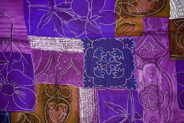 Background Patchwork Flowers Purple design background with unique and attractive texture