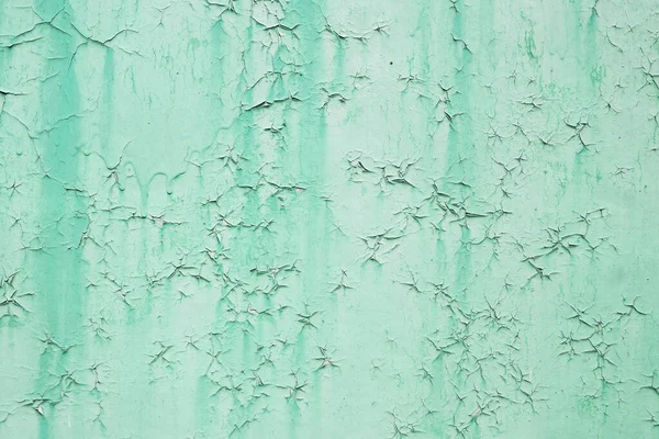 Close Részlet Repedt Festék Rusty Fém Fal Háttér Rusztikus Textúra — Stock Fotó
