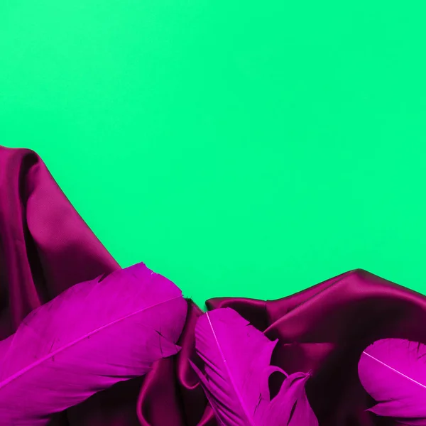Карнавальные Перья Текстиль Разноцветный Художественный Фон Шаблон — стоковое фото