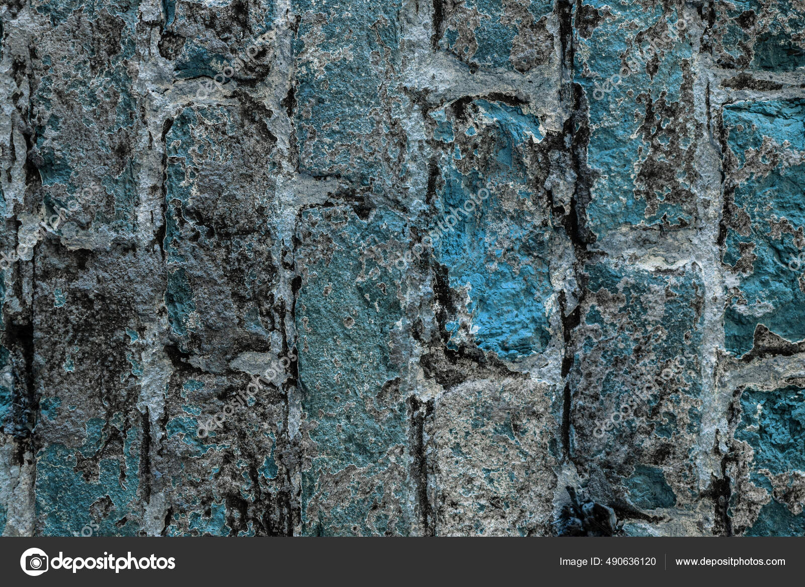 Blue Black Brick Wall Background Wallpaper Stock Photo by ©iArtistic