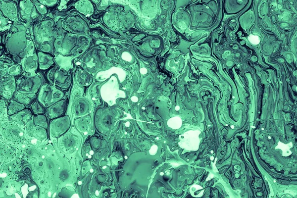 Seagreen Groen Closeup Mengen Van Acrylverf Achtergrond — Stockfoto