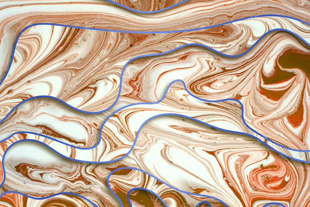 Agate ripple pattern imitation. Brown abstract illustration