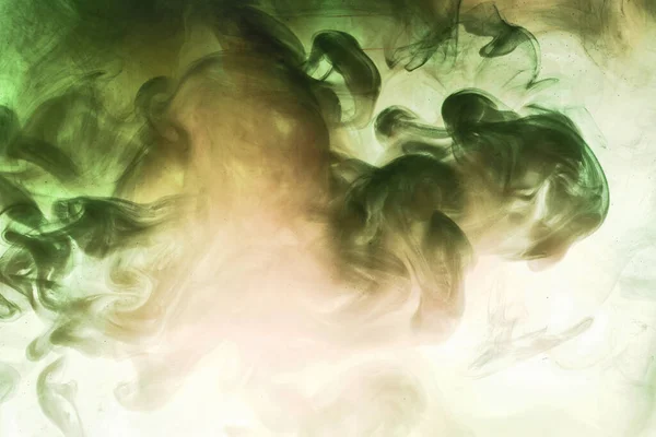 Élénk Színek Elvont Világos Füst Háttér Egy Csepp Festék Vízben — Stock Fotó
