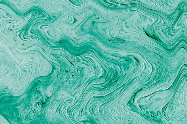 Seagreen Vloeibare Kunst Marmerende Verf Textuur Achtergrond — Stockfoto