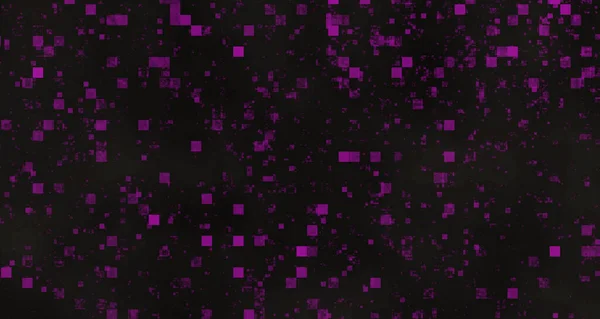 Графическая Текстура Фиолетовыми Квадратными Фигурами Черном Фоне Идеально Подходит Прохладных — стоковое фото
