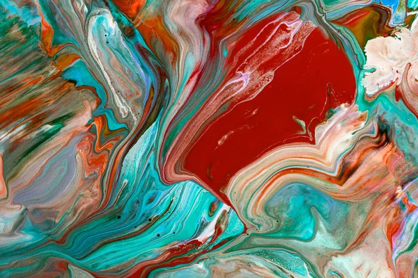 Kleurrijke Vloeibare Marmeren Achtergrond Abstracte Vloeiende Textuur Experimentele Kunst — Stockfoto