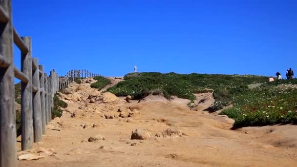 Cabo da Roca, which is the extreme western point of Europe in Sintra, Portugal. — Stock Video