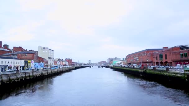 CORK, Ierland - 7 januari 2014 Cork City in Ierland — Stockvideo