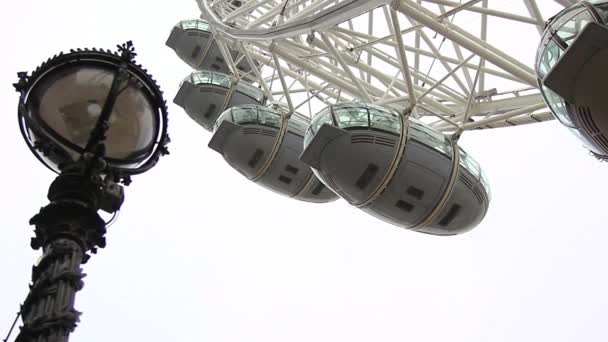 Άποψη Του London Eye Στο Λονδίνο Στις Οκτωβρίου 2014 — Αρχείο Βίντεο