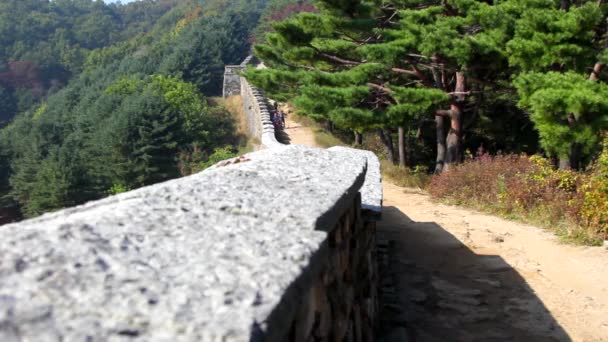 Σπίτι κορεάτικου στυλ, φρούριο Τσεονγκ Τζου και Σανγκντάνγκ. — Αρχείο Βίντεο