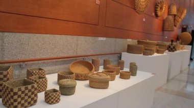 Daejeon, Güney Kore - 25 Nisan 2013, geleneksel Kore ev eşyaları samandan yapılmıştır.