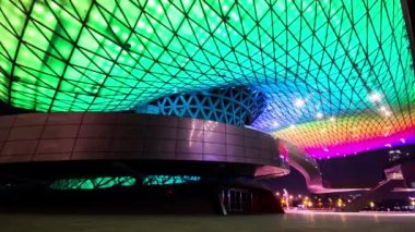 Busan, Güney Kore - 24 Mart 2016: Busan Sinema Merkezi, Busan Uluslararası Film Festivali 'nin (BIFF) resmi mekanıdır..