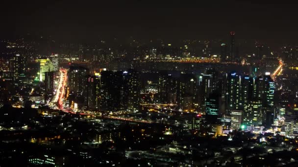 Namsan Vista Torre Com Outros Edifícios Seul Coreia Sul — Vídeo de Stock