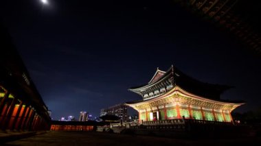 Gyeongbokgung Nightview, Güney Kore.