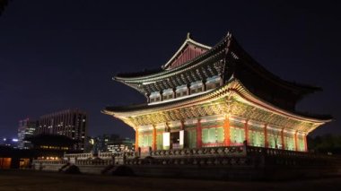 Gyeongbokgung Nightview, Güney Kore.