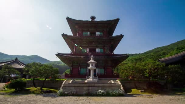 Mały Posąg Buddy Świątyni Botapsa Działo Jincheon Korea Południowa — Wideo stockowe