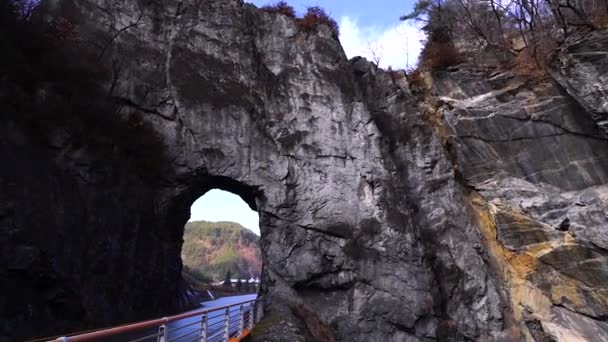 亀雲荘 韓国の河川侵食の前期旧石器時代の堆積物と地形 — ストック動画