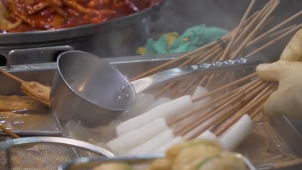 Gâteau Poisson Coréen Eomuk Tang Sur Vendu Dans Rue Busan — Video