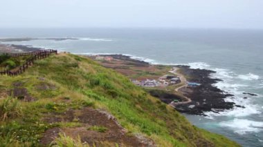 Deniz feneri Udo, Jeju-do yakınlarında küçük bir ada, Güney Kore