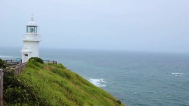 Udo 'daki deniz feneri, Jejudo, Güney Kore yakınlarında küçük bir ada.