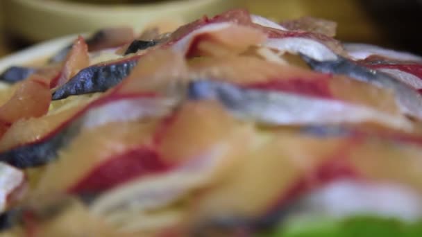 Sashimi Style Coréen Aux Légumes Frais — Video