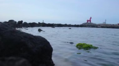 Ihoteu Sahili 'nin güzel manzarası, Jeju-do, Güney Kore