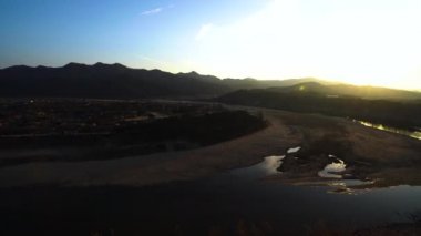 Kore 'deki Andong Hahoe köyünün manzarası.