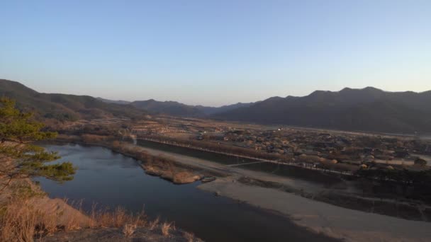 韓国の安東浩江民俗村の眺め — ストック動画