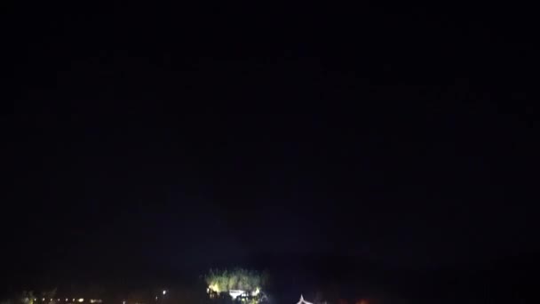 Vista Nocturna Del Río Andong Puente Wolyeonggyo Ciudad Andong Corea — Vídeos de Stock