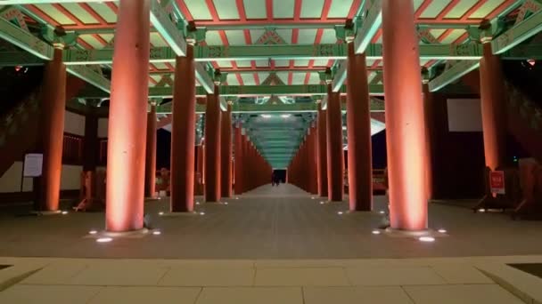 Puente Woljeonggyo Por Noche Ciudad Gyeongju Corea Del Sur — Vídeo de stock