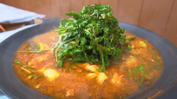 Dakbokkeumtang Comida Tradicional Coreana Pollo Picante Estofado Asado Pollo Pollo — Vídeos de Stock