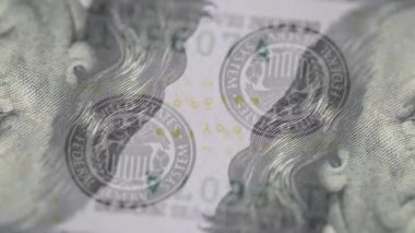 USD nakit makro görüntü. yeşil 100 dolar nakit.