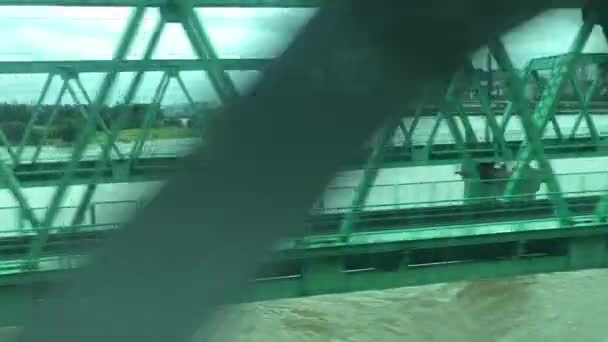 Alto Nível Água Rio Han Após Forte Chuva — Vídeo de Stock