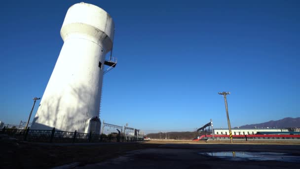 Wonju Corea Del Sur Dic 2020 Wonju Station Water Tower — Vídeo de stock