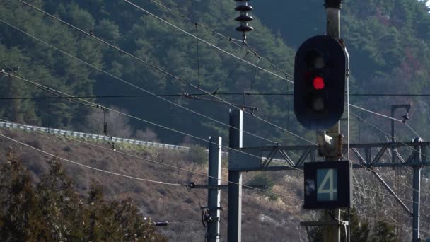 Світло Залізничному Вокзалі Сільм Ванджу Південна Корея — стокове відео