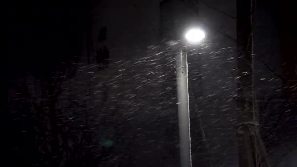 Der Schneesturm Wütete Die Ganze Nacht — Stockvideo