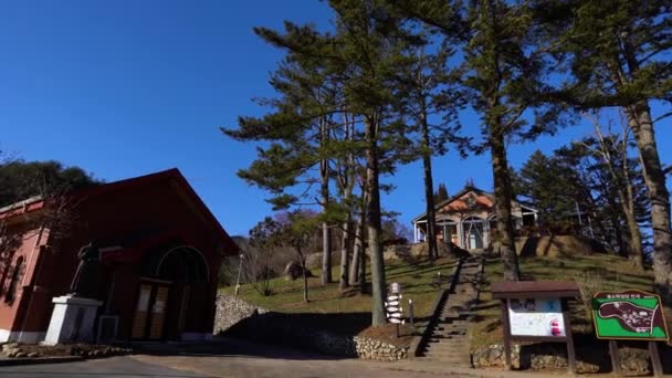 Wonju Südkorea Dezember 2020 Yongsomak Katholische Kirche Die Dritte Kirche — Stockvideo