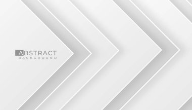 Soyut arkaplan 3d Beyaz gri pürüzsüz renk gradyanı ile, şekil gölgesi izole edilmiş beyaz arkaplan vektörü çizimi