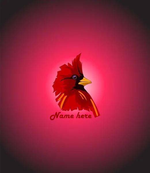 Çok sulu renkli bir kuşla güzel bir logo.