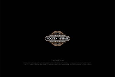 Hippi Lüks Retro Rozet Amblem Etiketi Logo Tasarım Vektörü