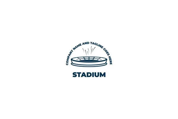 Vintage Retro Simple Minimalistyczny Stadion Arena Dla Klubu Sportowego Logo — Wektor stockowy