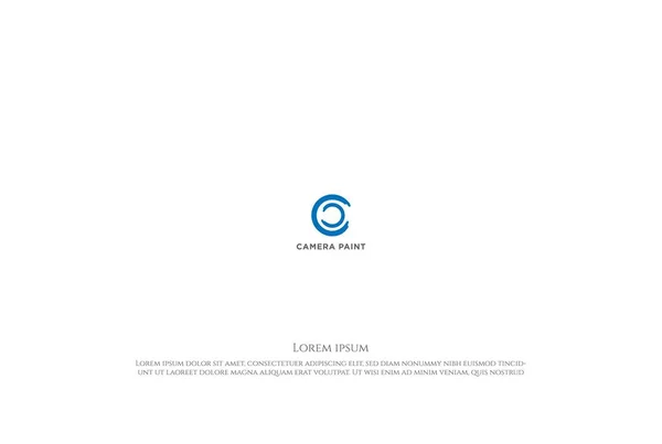 Lettre Initiale Simple Pour Objectif Appareil Photo Photographie Ouverture Logo — Image vectorielle