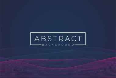 Koyu Mavi Soyut Dalga Teknolojisi Arkaplanı Violet Purple Line Stripe Dijital Teknoloji, Oyun veya Web Duvar Kağıdı