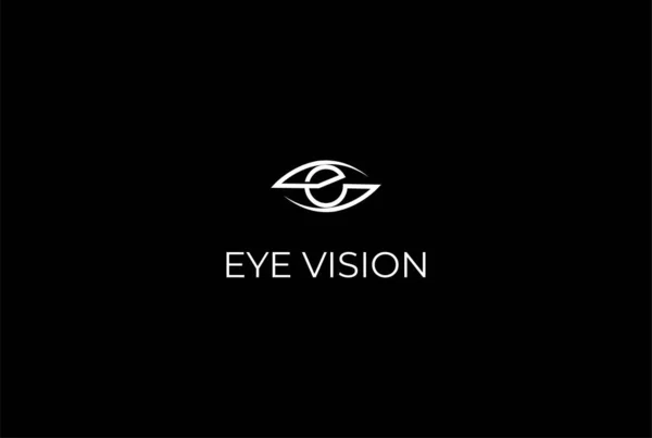Αρχικό Γράμμα Για Λογότυπο Eye Vision Design Vector — Διανυσματικό Αρχείο