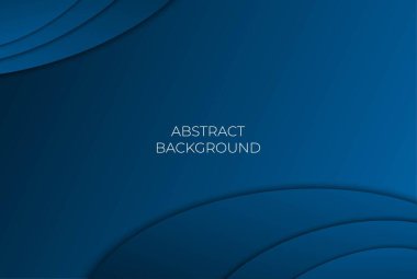 Modern Koyu Mavi Sıvı Dalga Kağıt Kesme Arkaplanı. Vektör İllüstrasyonu