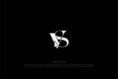 Basit Minimalist SV Logo Tasarım Vektörü